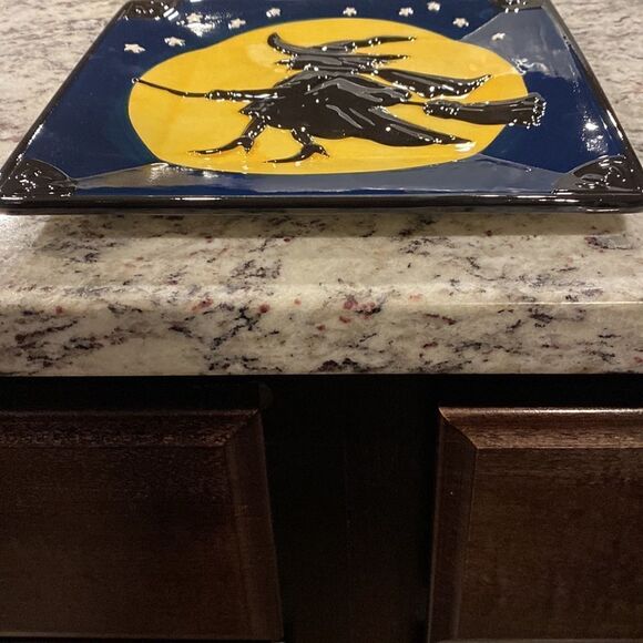 Ceramic Witch plate - set of 2 - Picture 3 of 4